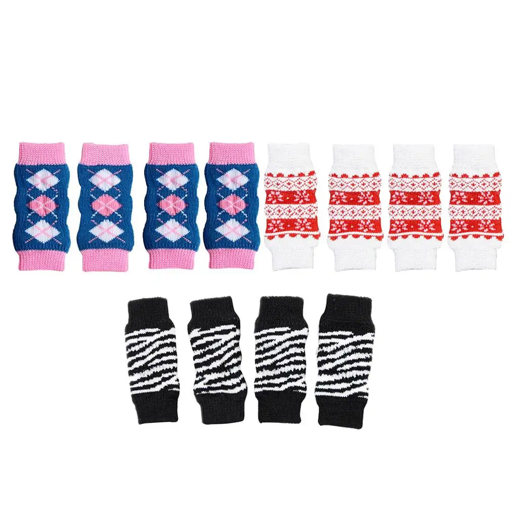 4Pcs/Set Dog Leg Socks Leg Warmers Protector, Puppy Legs Brace Wraps