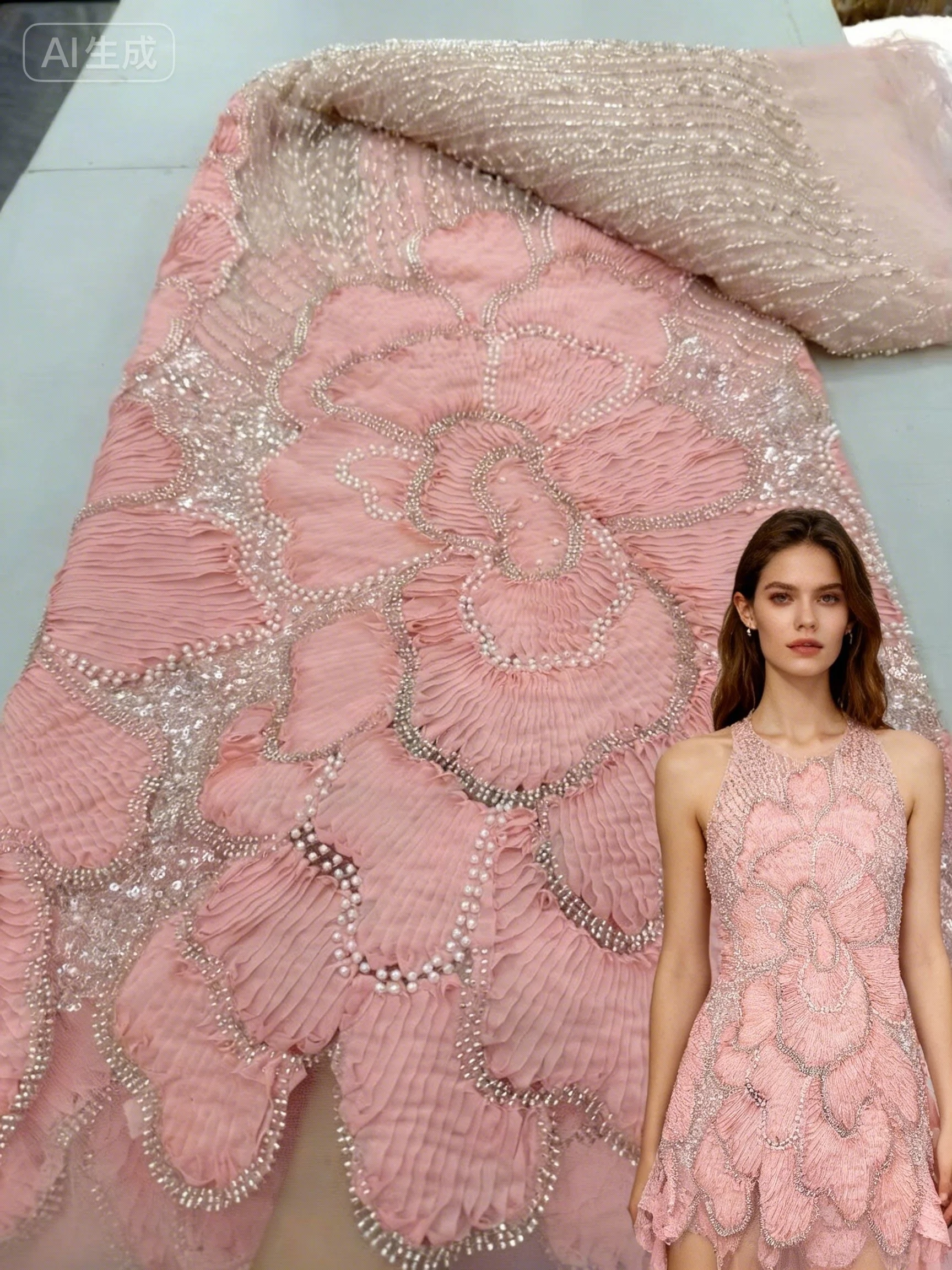 

Luxury African Heavy Beads Net Lace Fabric 2026 High Quality New Nigerian Sequins Lace For Sewing Wedding Christmas Dress Women