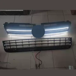 LED Car Grill for Volkswagen vw Touareg 11-13 white light Mask Net Radiator body kit Car Accessories