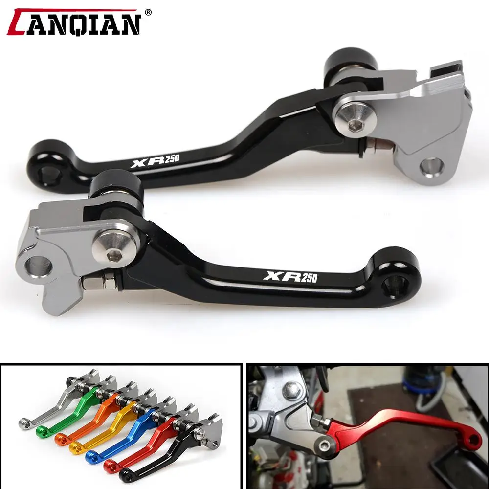 CNC Laser Printing Motorcycle Dirt bike Pivot Brake Clutch Levers For Honda XR250/MOTARD 1995-2007 Motocross Accessories XR 250