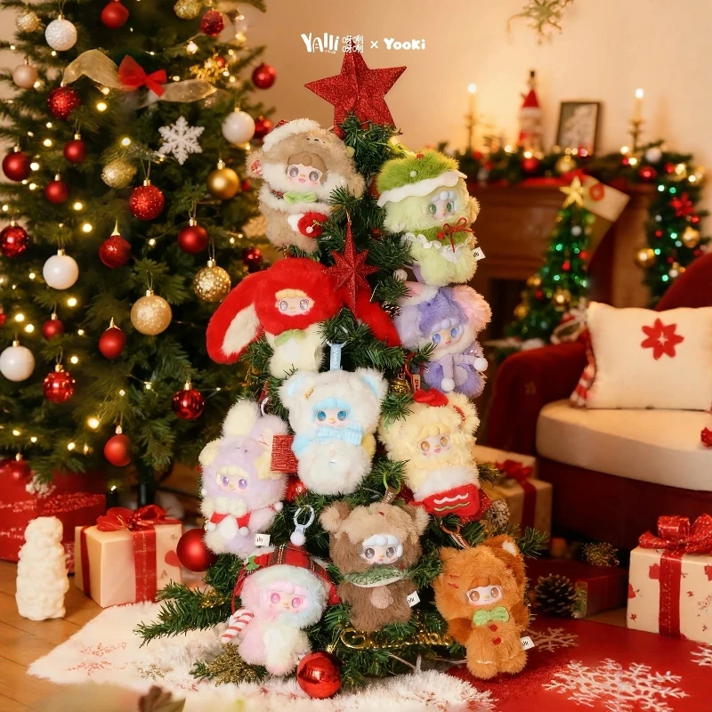 

Yooki Jingle Bells Series Виниловая плюшевая загадочная слепая коробка Рождественский рюкзак Очаровательная сумка Подвеска Модная игрушка Милая кукла-сюрприз Подарки