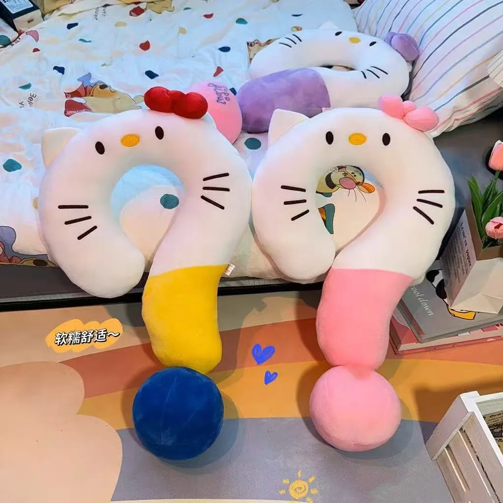 

Kawaii Sanrio Hello Kitty Stress Relief Cuddly Pillow Office Neck Pillow Sofa Backrest Nap Plush Toy Pillow Girl Gift