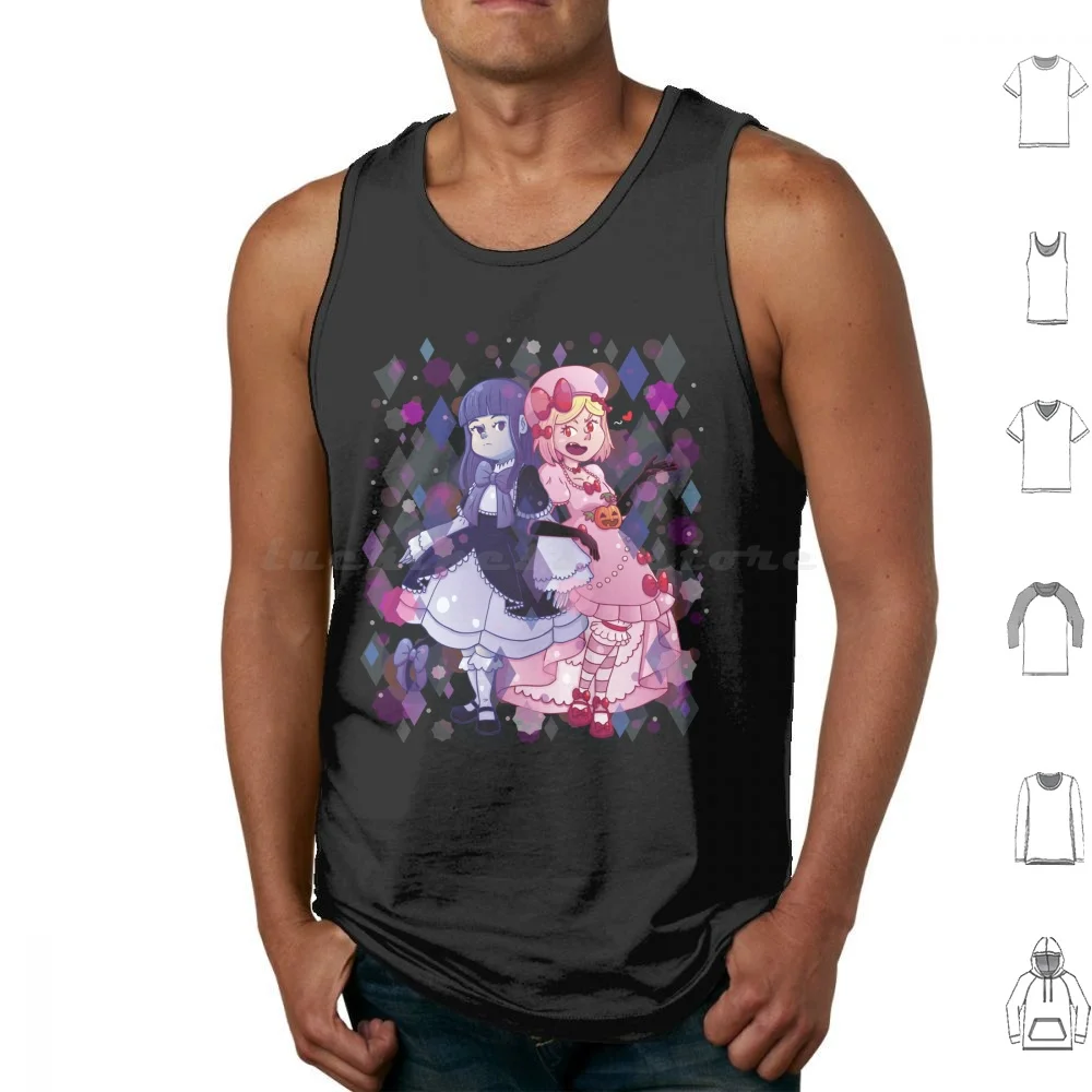 Miracles And Certainty Tank Tops Print Cotton Bernkastel Lambdadelta Witch Witches Cat Lolita Umineko Umineko No Naku