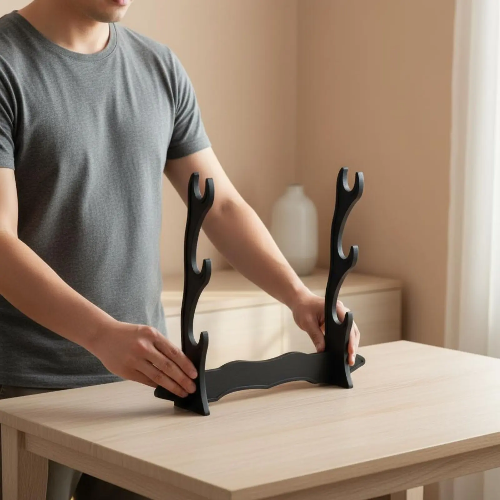 

Multi-Tier Blade Rack Sturdy & Stable Multi-Tier Blade Stand Display Stand Easy Assembly for Collectors