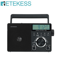 Retekess TR635 Radio Portable AM FM SW Shortwave Radio Multiband Radio Battery Operated Big Speaker LCD Display Clock For Senior