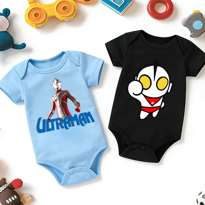 

Cute Ultramans Boy Girl Baby Jumpsuit Cotton Newborn Anime Cartoon Print 3-24m Infant Clothes Kid Safe Soft Romper Bodysuit Game