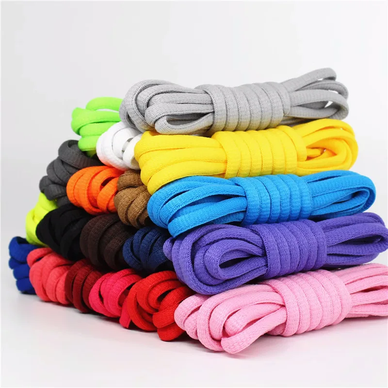 1Pair/3Pair 0.6 Cm Wide Oval Shoelaces Unisex High-Quality Laces for Sneakers and Basketball Shoes Available in Multiple Colors