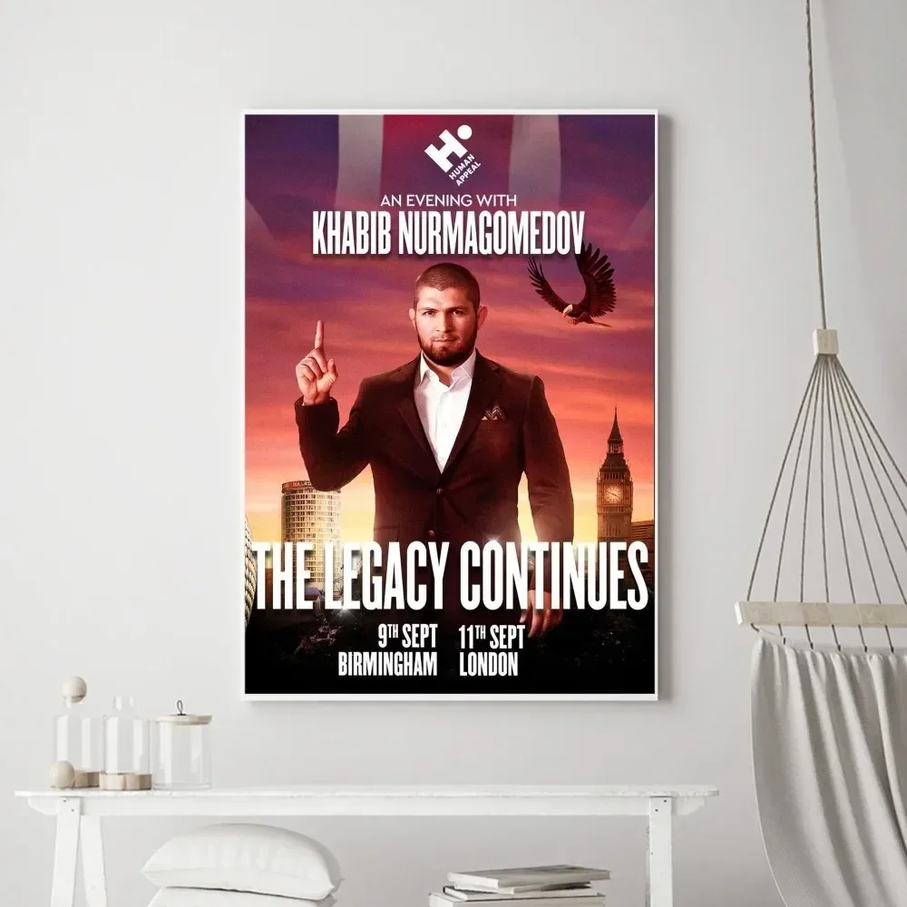 K-Khabib Cool N-Nurmagomedov Wall Art, HD Canvas Print Poster, Home, Bathroom, Living Room, Bedroom Decor Painting