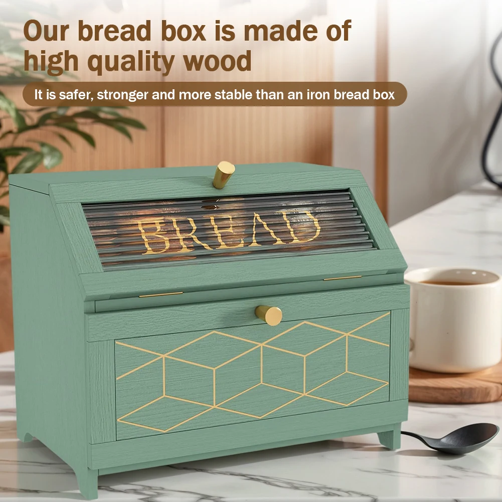 Wooden Bread Bin Mu…