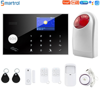 Smartrol Tuya Smart Life WiFi GSM Security Alarm System With 433 MHz Wireless Anti Theft Alarms Outdoor Sound Light Alarm