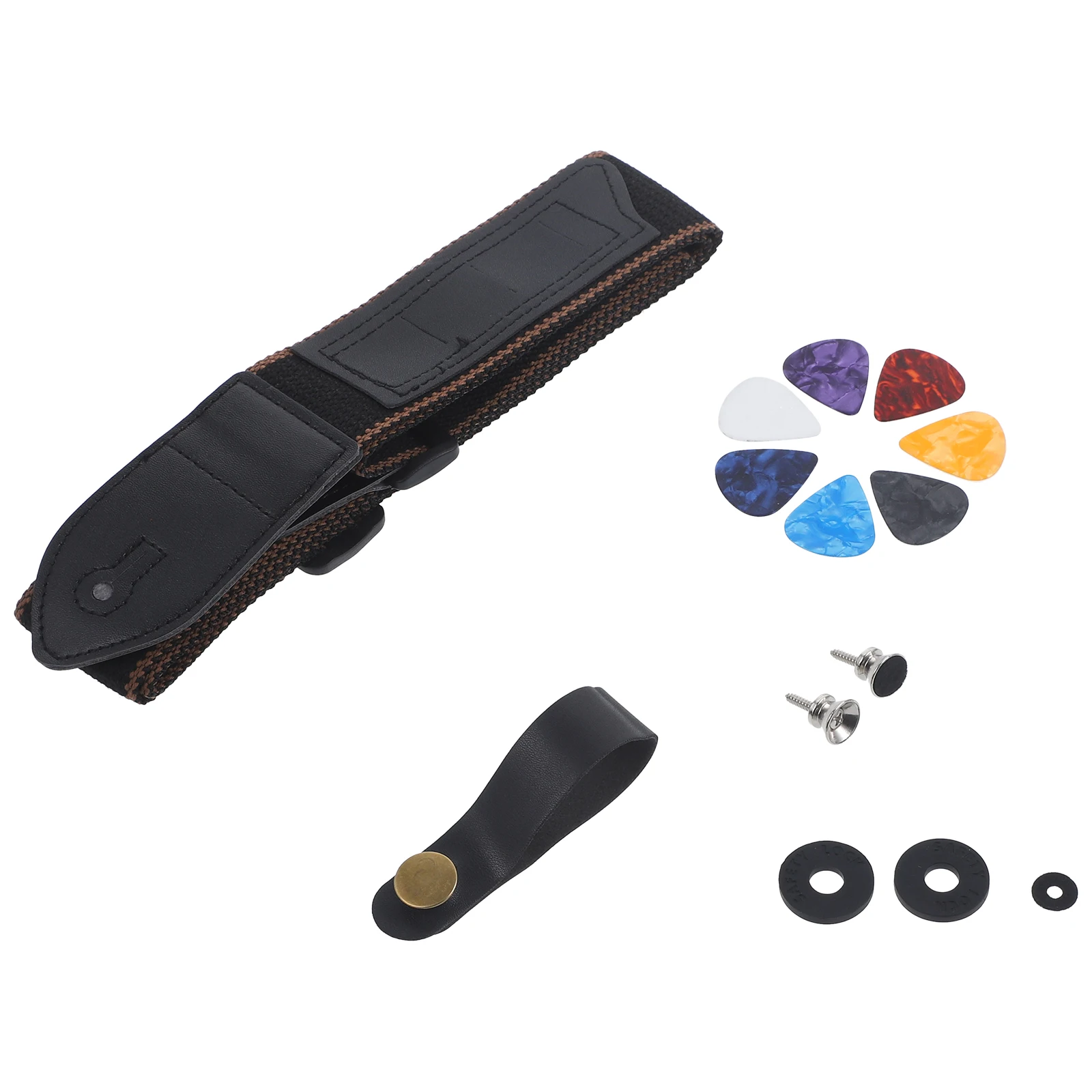 

Guitar Strap for Acoustic Electric Bass Polyester Cotton Adjustable Locking Classical