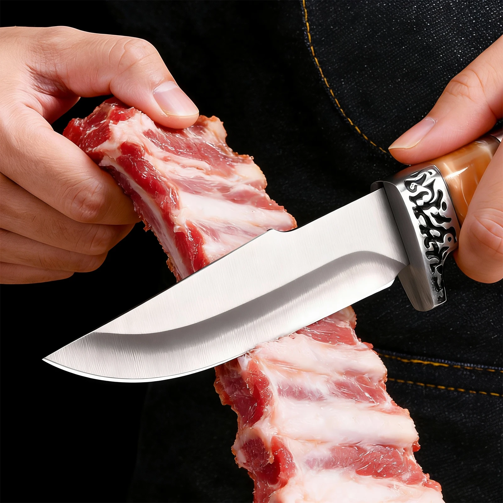 Cuchillo de camping portátil,  - Camping Cooking Knife With Sheath reseña y precio