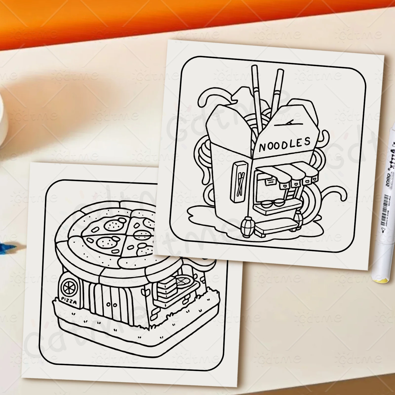 Sweet Little Town Malbuch mit kräftigen, einfachen Mustern für Erwachsene, süßes Zeichenbuch, perfektes Geschenk für Party und Geburtstag ﻿ – Detail 8