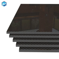 245x300MM 3K Carbon Fiber Sheet Plate Panel Glossy Surface 0.5mm 1mm 1.5mm 2mm 3mm 4mm 5mm High Composite Hardness RC Model