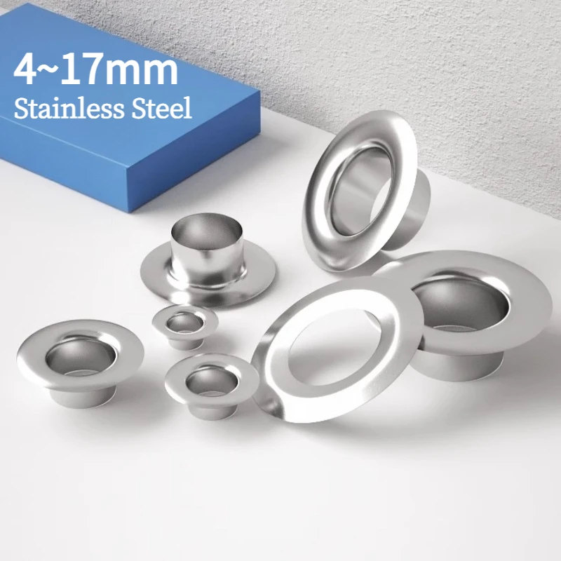 4mm to 17mm Stainless Steel High Quality Eyelet With Washer Grommet Ring Air Hole Rivet For Leather Bag Shoes Belt Cap Clothes