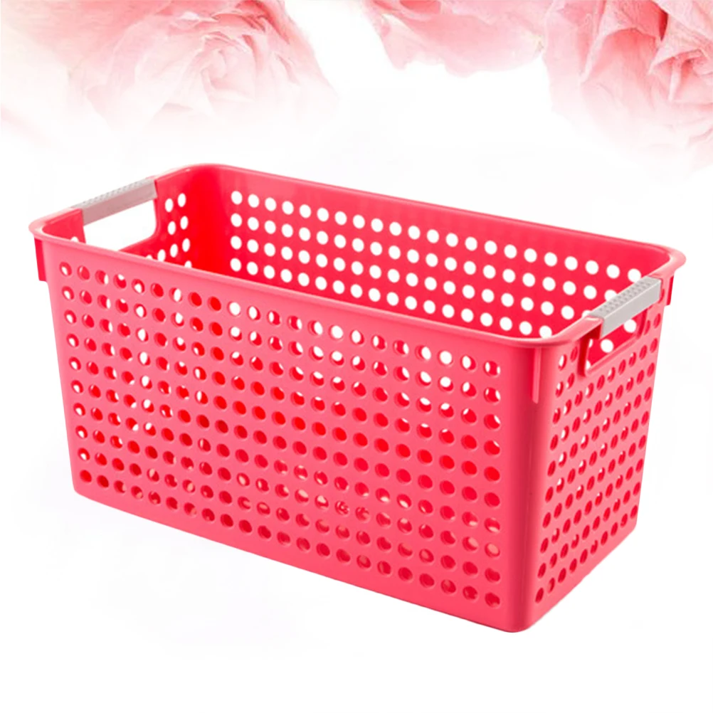 

Plastic Storage Basket Organizer Container For Home Office Desktop Sundries Books Snacks Debris Pp Material Red Home Organizer