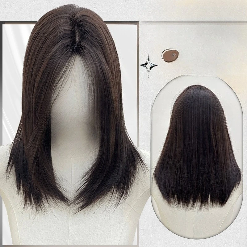 

Jiyou wig female medium and long medium level atmosphere girl daily natural full headgear