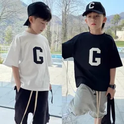 Boys' Summer Short Sleeve T-shirt New Small And Medium Children's Round Neck Top Children's Casual Versatile Half Sleeve Fashion