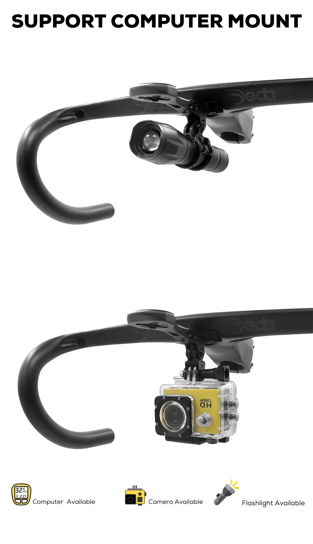 Out-Front-Aluminium-Computerhalterung für Deda ALANERA, integrierter Lenker, kompatibel mit GPS/Garmin/Bryton/Wahoo, unterstützt 1050 – Detail 8