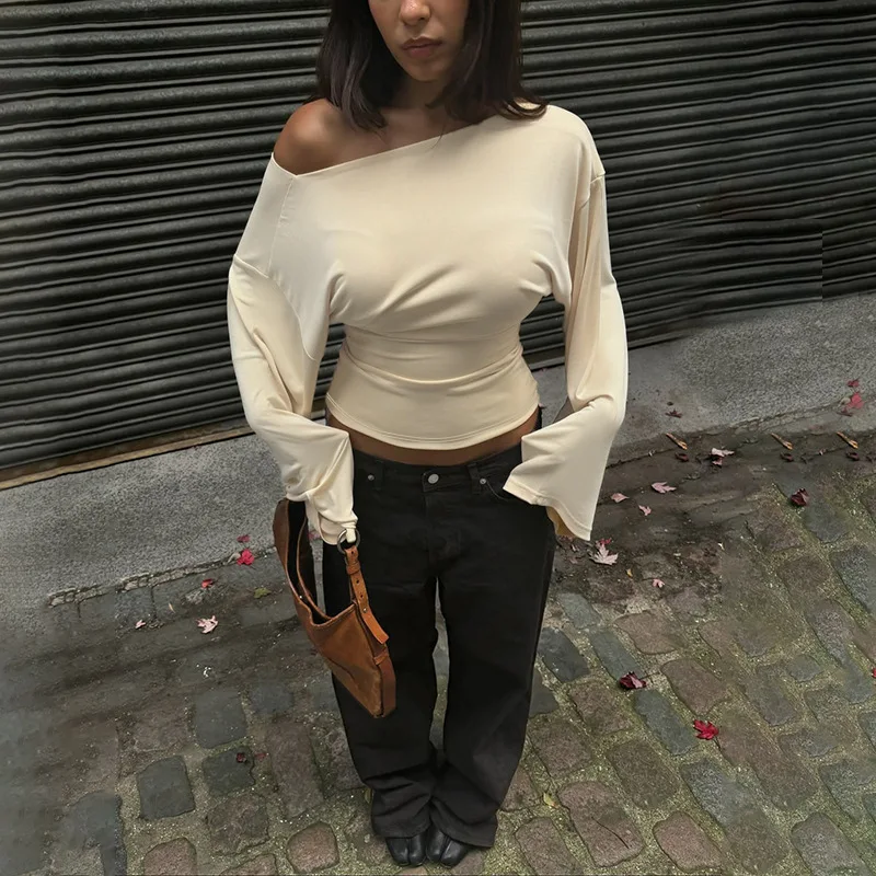 Seductive Top Plunging V-Neck Sculpting Top Figure Flattering Waist-Cinching Top Convertible Reversible Styling Blouse