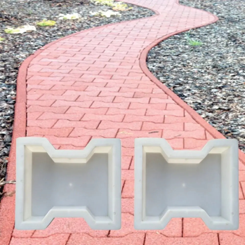 I-shaped Plastic Paving Molds Reusable DIY Stepping Stone Mold Durable Manual Operation Concrete Pavement Mold Walkway Path