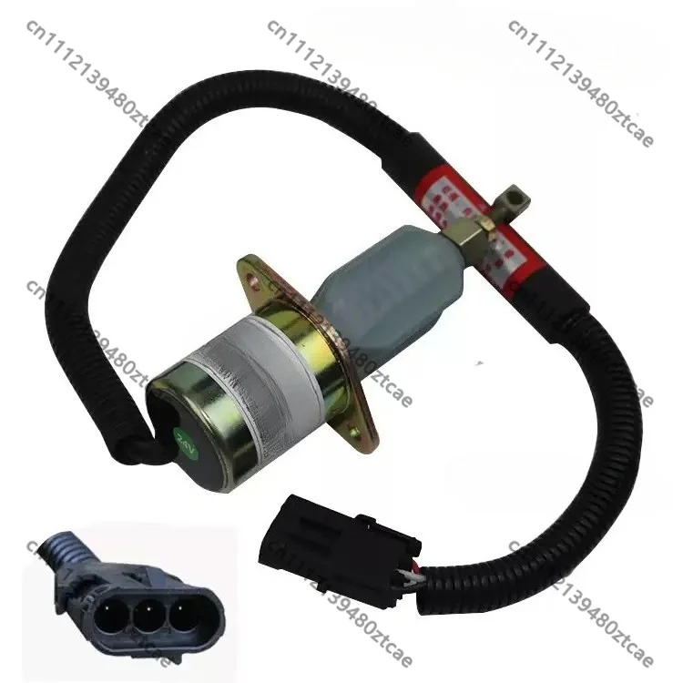 24V Fuel Cut Flameout Solenoid Electromagnet SD-005A3 Engine Stop Valve Replacement Parts For Engineering Machinery Vehicles