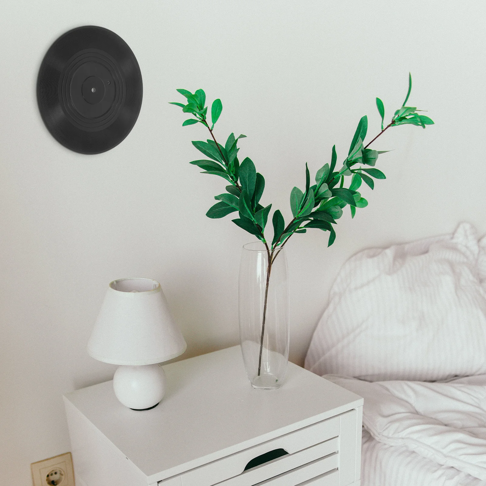 

6pcs Black Vinyl Record Decor, Retro Home Wall Ornament For Bar Living Room, Vintage Records Decoration Aesthetic, Fake Vinyl