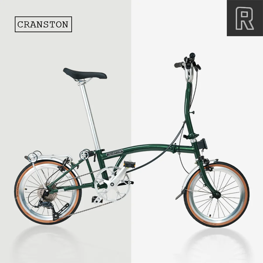 Cranston NO Logo 16 Inch 9 Speed Dual V-Brake Portable CRMO Tri Fold Frame 53T CNC Crankset 16 Inch Wheel Folding City Bicycle