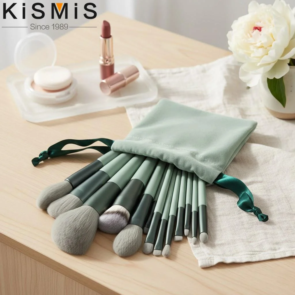 Professional Makeup Brushes Set 13Pcs Kit Powder Eyebrow Eyeshadow Blush Velvet Bag Beauty Tools