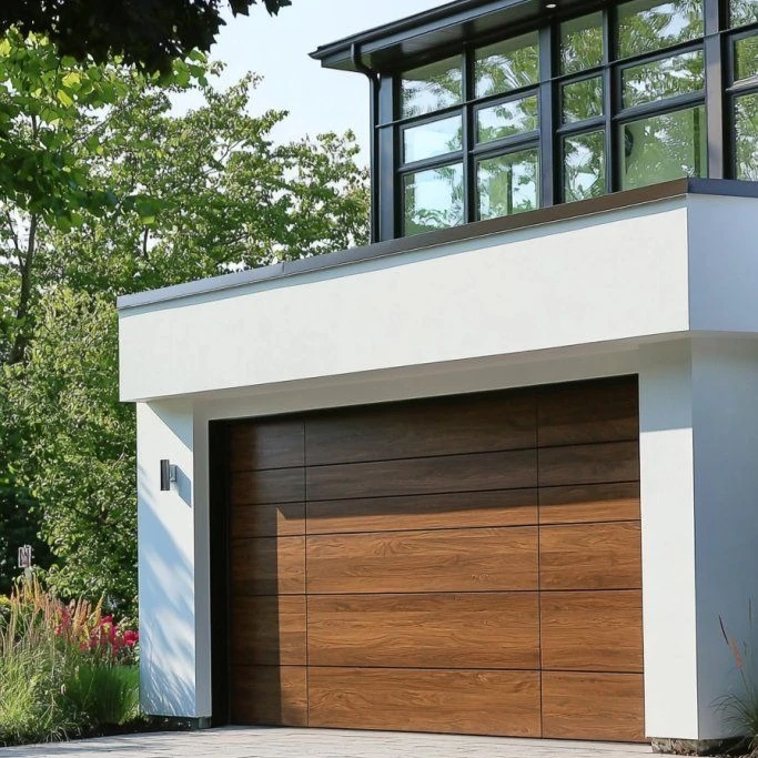 Custom Automatic Sectional Garage Doors Overhead Electric Aluminum Temper Glass Full View Glass Garage Door with High Quality