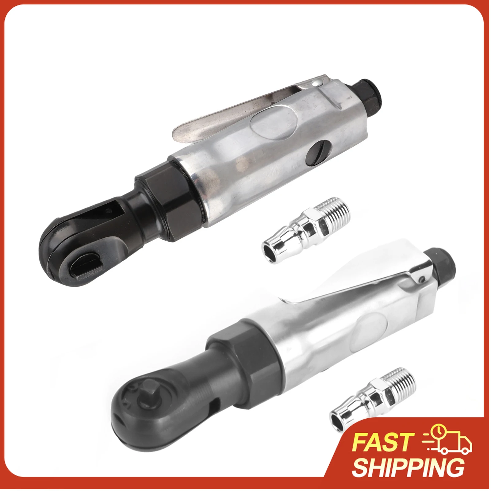 Pneumatic Ratchet Wrench Straight Shank Mini Air Ratchets 1/4in Threaded Connector Pneumatic Ratchet Wrench
