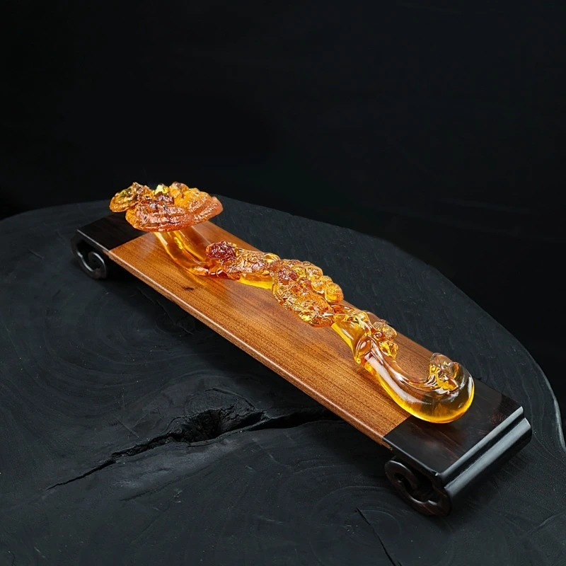 Handmade crystal wishful scepter traditional Chinese auspicious decoration housewarming birthday foreign friends