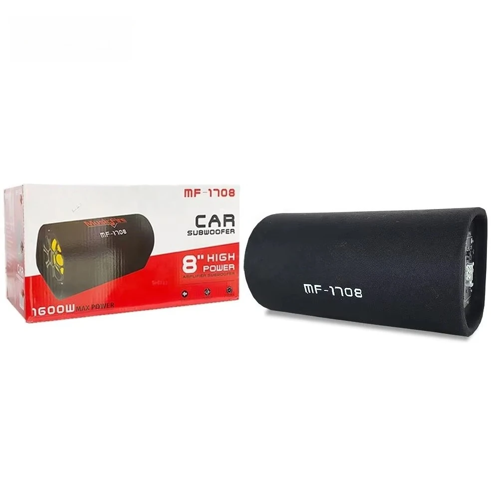 Car Audio 8Inch Car Subwoofer 1600W Peak Power Active Bass Speaker with Amplifier  MF-1708S