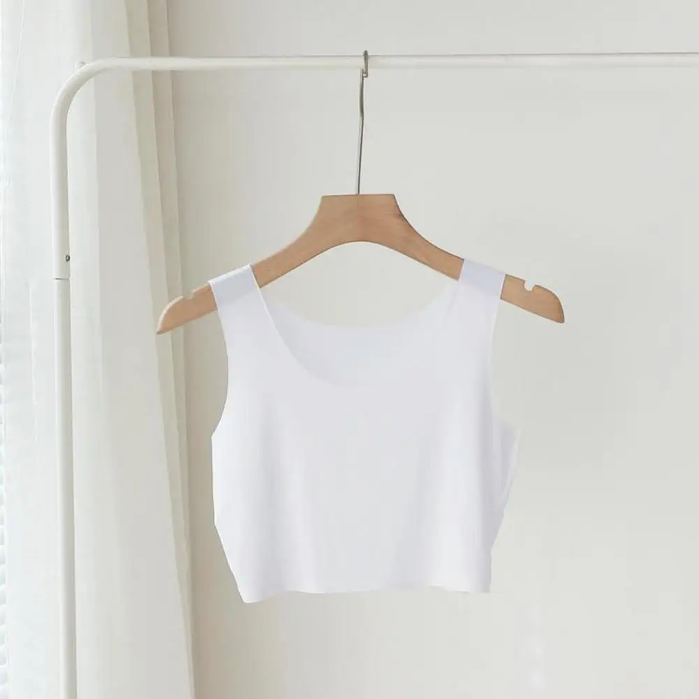 

Nylon Tank Top Silky Tank Tops for Women Camisoles Ultra-thin Crop Top Sexy Ice Silk Vest in Plus Size Breathable Thin Vest
