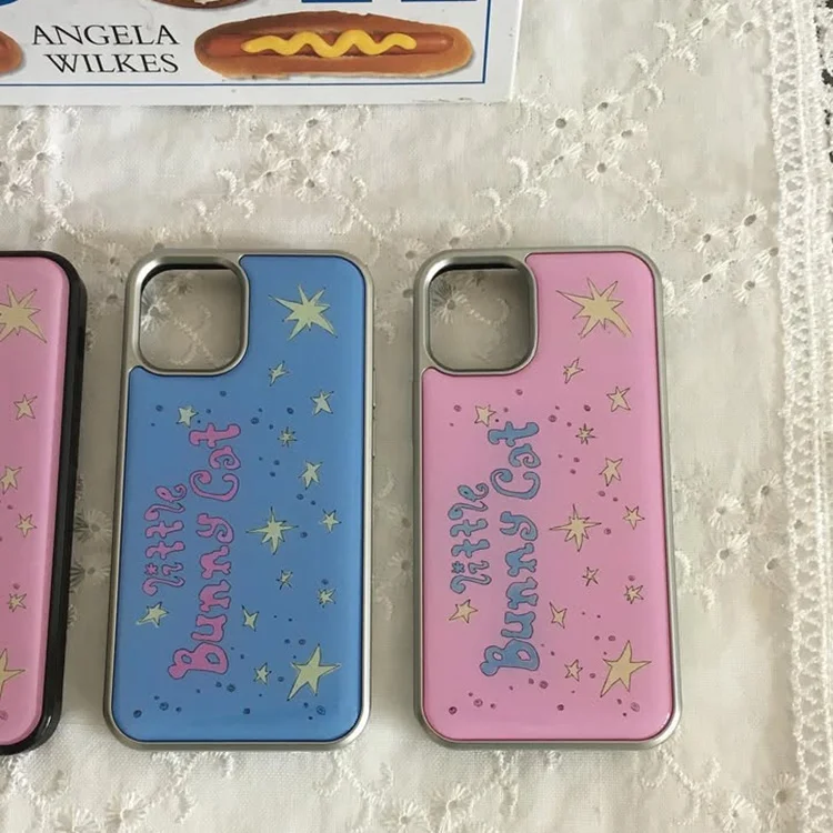 

Star Electroplated Silver ell Full Cover Protection Case for iPhone 7/6Promax 5Promax/3/2/ Ins Sle Nich...