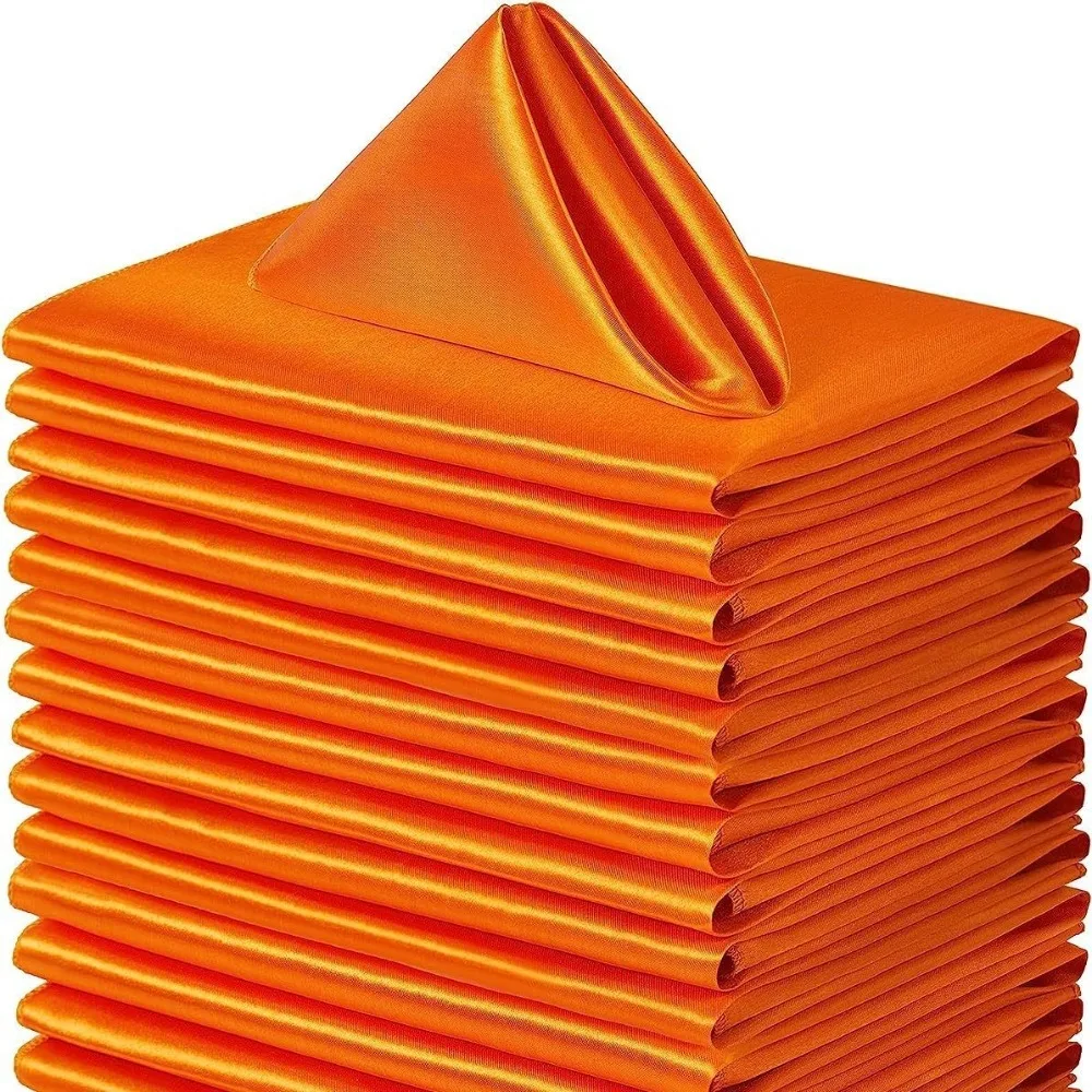 10pcs High-end 30x30cm Satin Napkin Soft Reusable Dinner Napkins Washable Table Napkins Hotel
