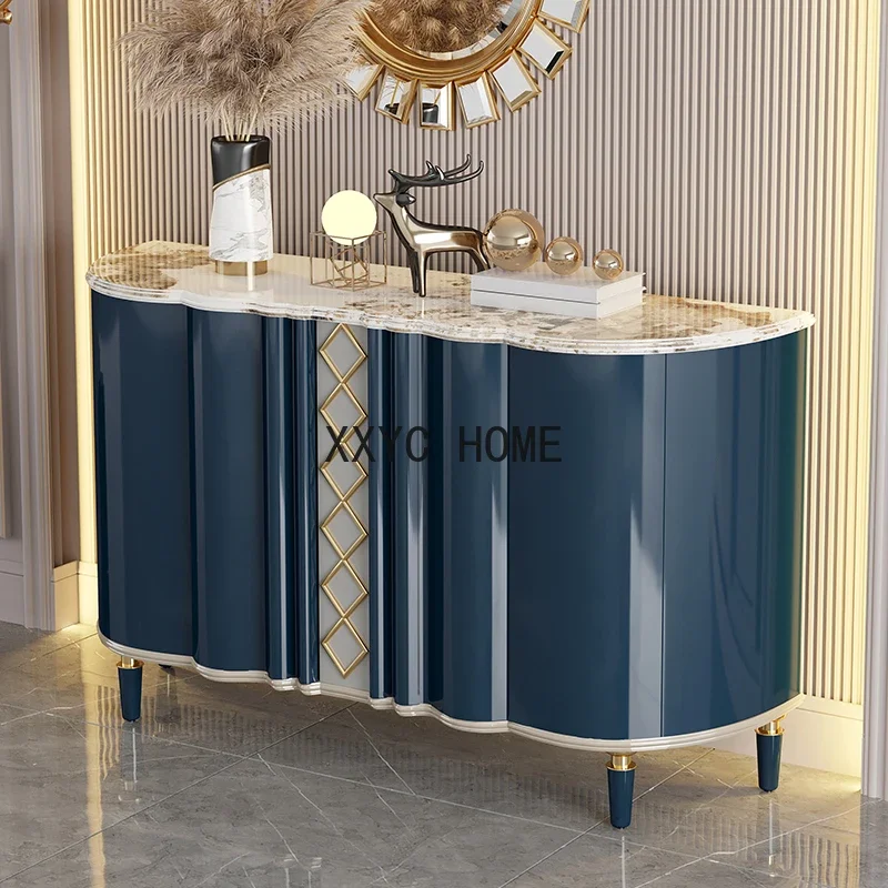 

Modern Minimalist Gold Metal Frame Wooden Storage Cabinet Luxury Freestanding Home Display Cabinet