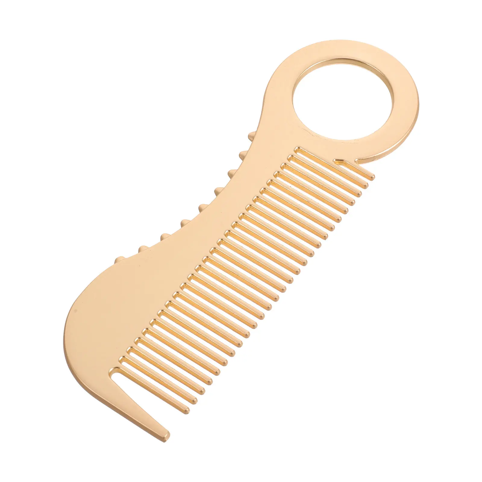 Mini Pocket Beard Comb Silver Metal Anti-Static Fine Tooth Compact Mustache Grooming Tool Portable Facial Hair Styling Keychain