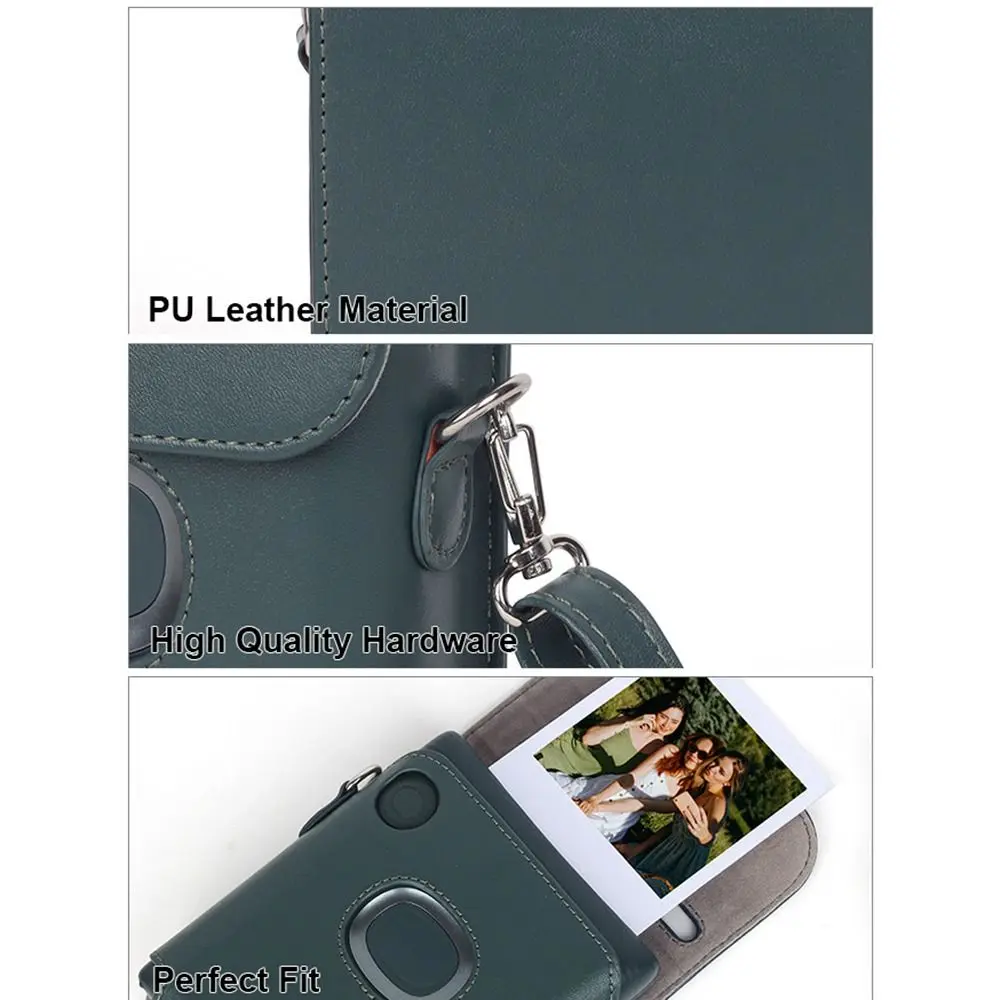 Estuche de transporte para impresora Fujifilm Instax Square Link, bolsa de almacenamiento de cuero retro, correa ajustable, funda protectora, bolsa SQ Link