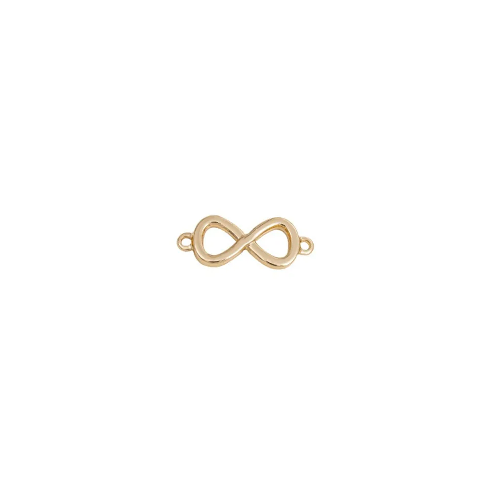 1PCS 14K Gold-plated 8-shaped Pendant, Unlimited Love Bracelet, Collarbone Necklace, Pendant, Diy Jewelry Accessory