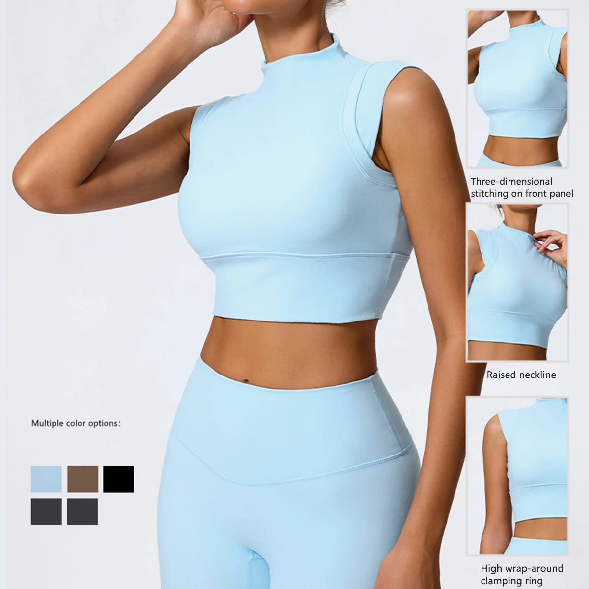 High Impact Gym Top Female Push Up Sports Bra Yoga Clothing Sports Vest Women Workout Crop Top Female Shockproof Brassiere Women image 2