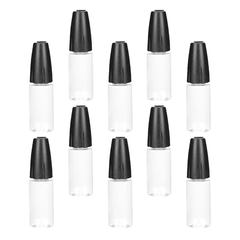 

10 Pcs Transparent PET Bottle Long Needle Tips Precision Dispenser Fine Tools Laboratory Storage Squeeze Bottle With Cap