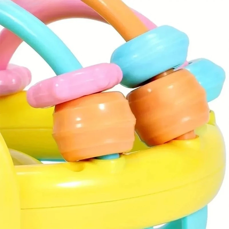 1 unidad de juguete para bebé de 10cm, bola para atrapar, sonajeros flexibles para andador de bebé, bola para desarrollar la inteligencia, sonajero de campana de plástico de 0 a 12 meses