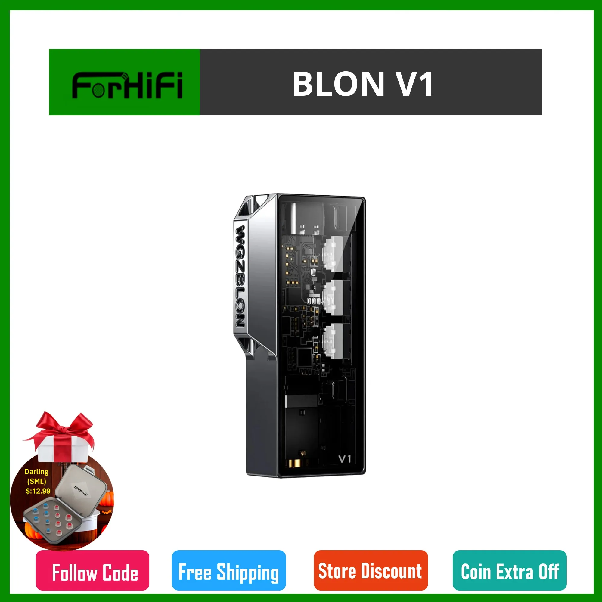 BLON V1 Dual CS43131 Chips Portable DAC/AMP with Versatile Output Ports and High-Quality Wiring