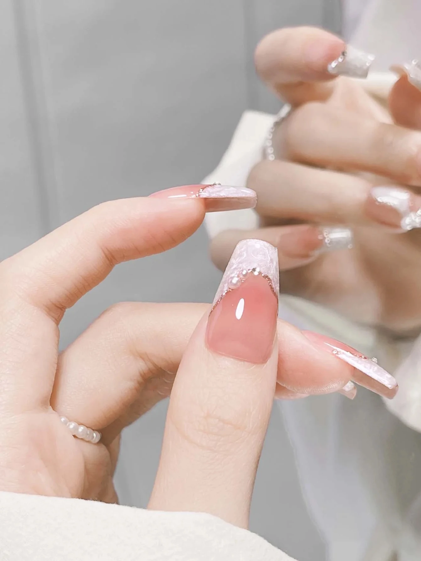 1-12 stücke PSK Top Verkauf Weiße Perle Shell Gewinde Gel Nagellack Shiny Glitter Varnis Semi Permanent Für Soak Off Gel Nail art