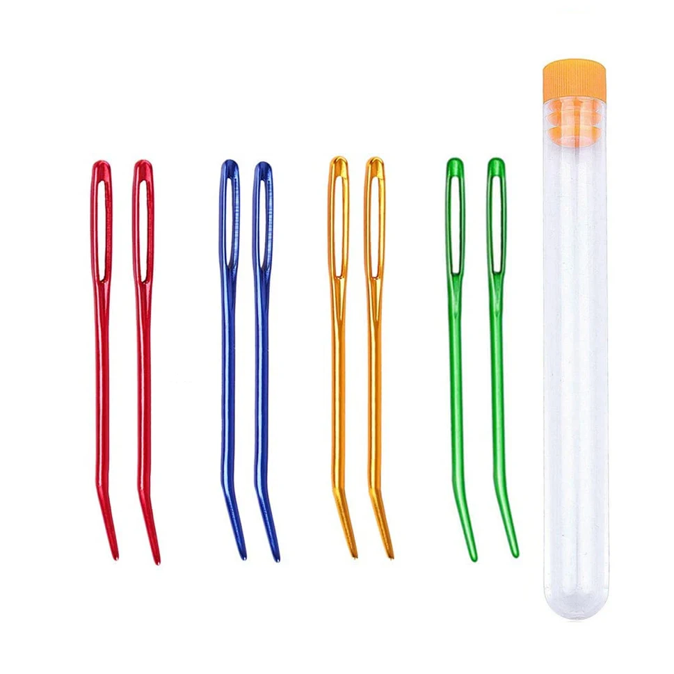 ONCE 8PCS Yarn Needle,Weaving Needle Tapestry Needle Bent Needles for Crochet Large Eye Darning Needles for Knitting Crochet