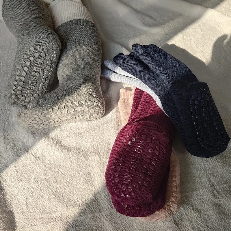 

Baby Girl Boy Non-slip Socks Warm Knitted Infant Solid Soft Anti-slip Toddler Socks Daily Wear Comfortable Kids Footwear A4211