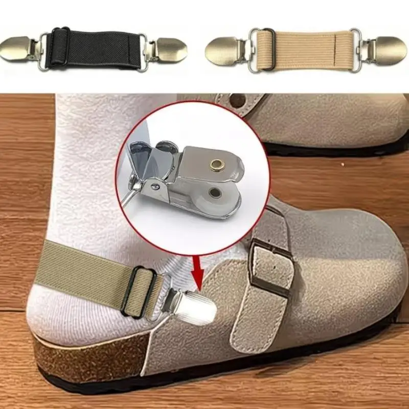 (.) 2/4pcs Slippers Anti-Heel Off Tool, Elastic Adjustable Sandal Tightening Strap, Heel Fixing, Suitable For Slippers, Sandals