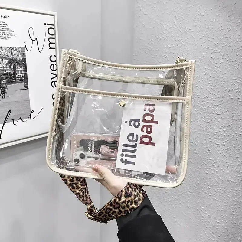 

Large Capacity Transparent PVC Shoulder and Crossbody Bags Water Proof Unique Design Tote Bags for Women 2025 Personality New
