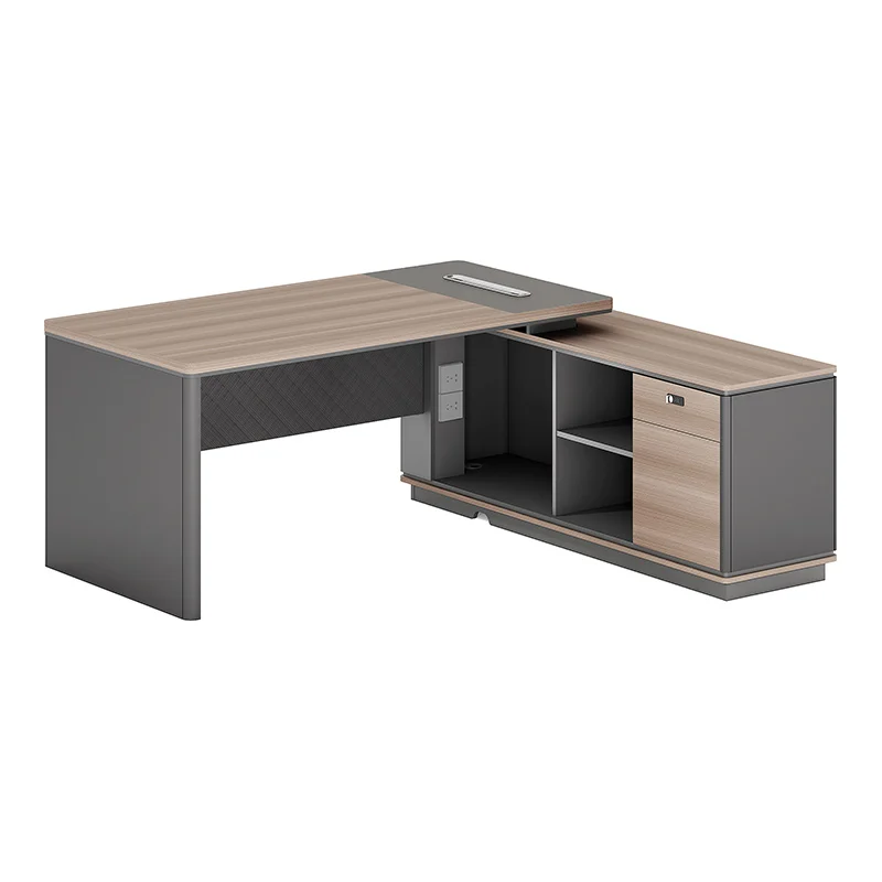 Modern Designed Durable Eco-Friendly Multi-Functional Wooden Workbench Office Supervisor's Computer Desk for Commercial Use